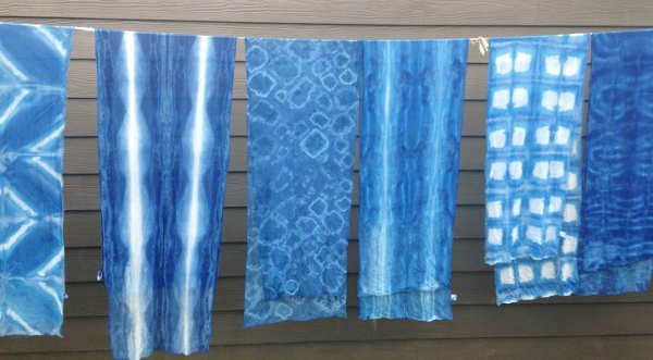 Various examples of Indigo Dyeing by Carol Reed