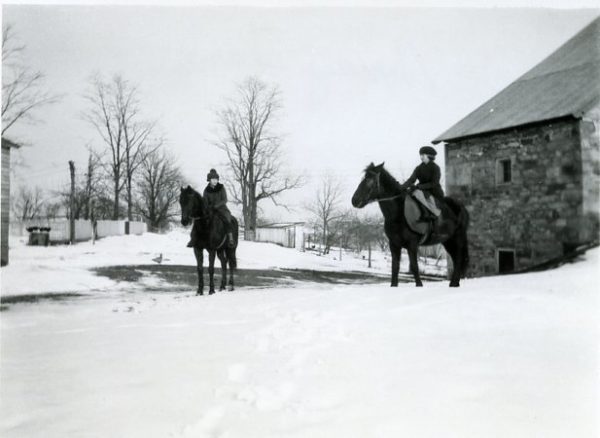 Ellen and Velva Henry on Horseback