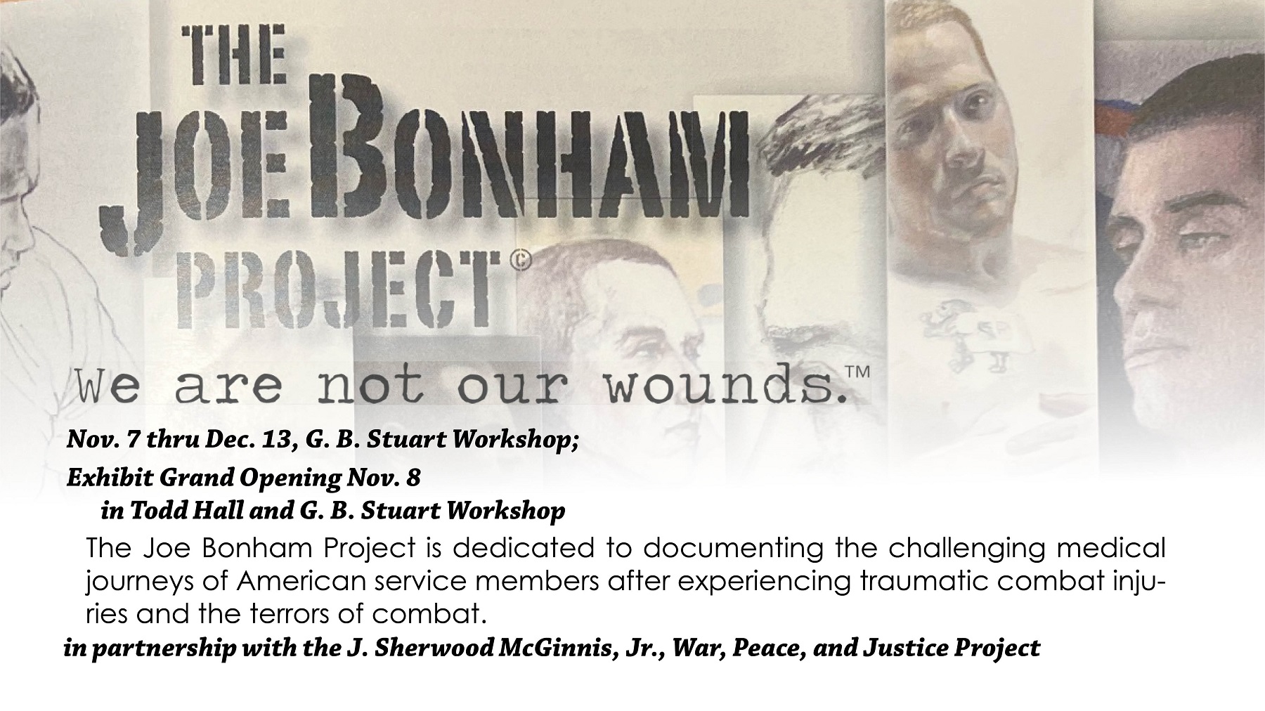 Joe Bonham Exhibit Opening Banner